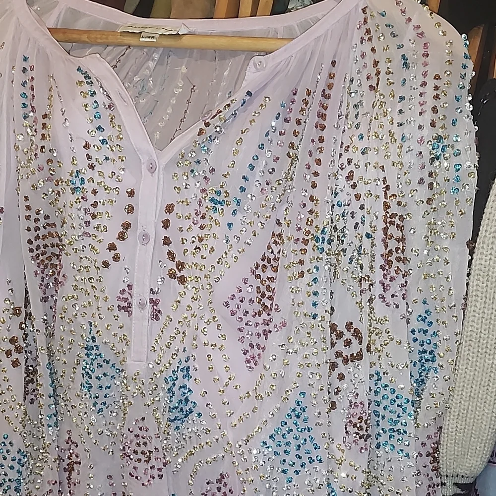 Antik Batik Pink Embellished Blouse - Picture 10 of 10